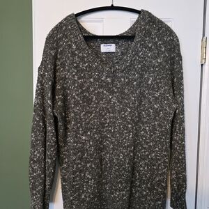Old Navy Women's Green V-Neck Sweater